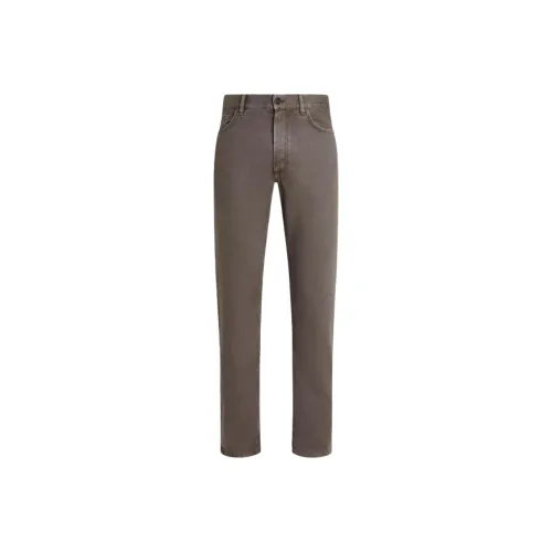 Ermenegildo Zegna Темно-серый Коричневый Умбра Мужские Джинсы