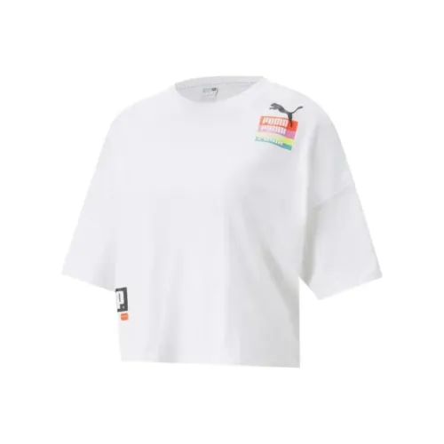 PUMA Белый Женские Короткие Топы