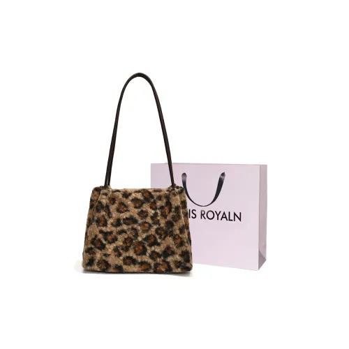 LOUIS ROYALN Плюшевый с ПУ (полиуретан) Сумка на плечо Женская Щенок Леопардовый принт