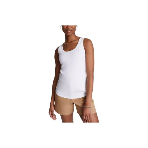 Tommy Hilfiger FW23 Slim Fit Ribbed Tank Top Women's White
