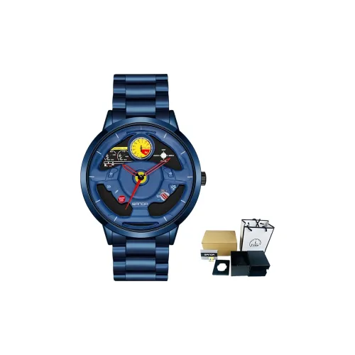 Sanda Кварцевый механизм стальной ремешок мужские часы черный циферблат