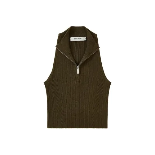 OPICLOTH Оливково-зеленый Женские Майки