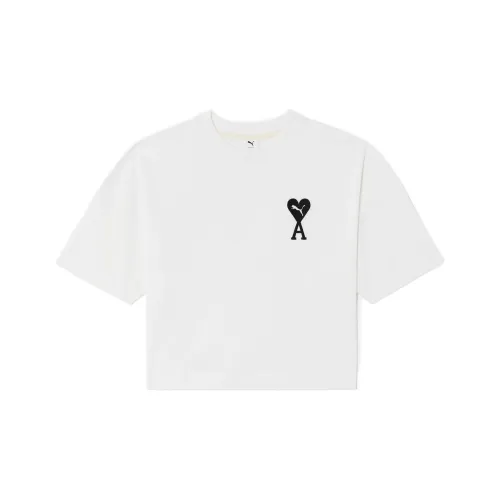 PUMA x AMIPARIS Коллаборация Коллекция PUMA X AMI Коллаборация Коллекция SS22 T-Рубашка Женская Белая