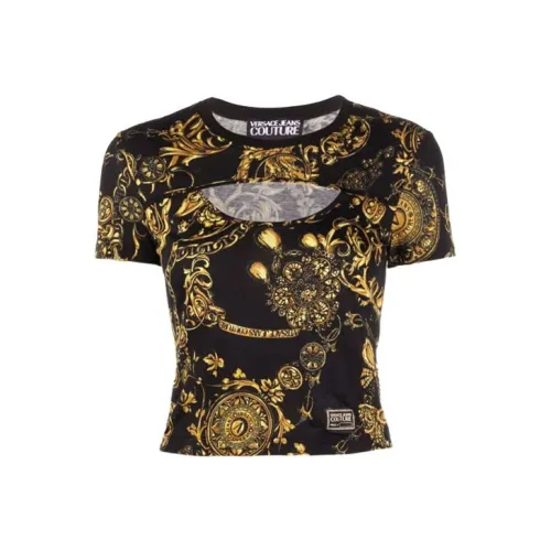 VERSACE JEANS COUTURE T-рубашка женская черная