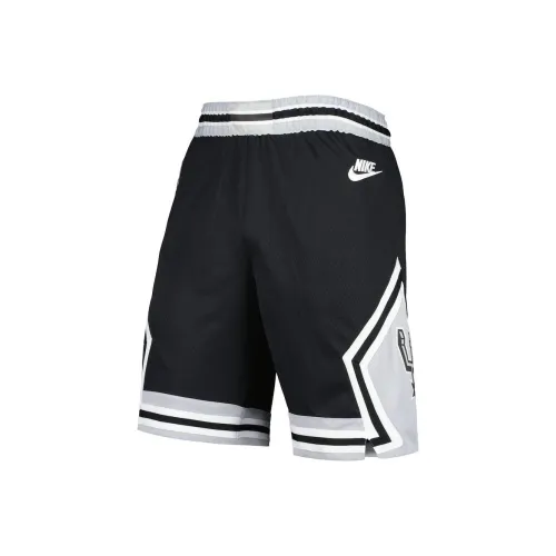 nike Баскетбольные шорты SW Фанатская версия 22 23 San Antonio Spurs Мужской Черный