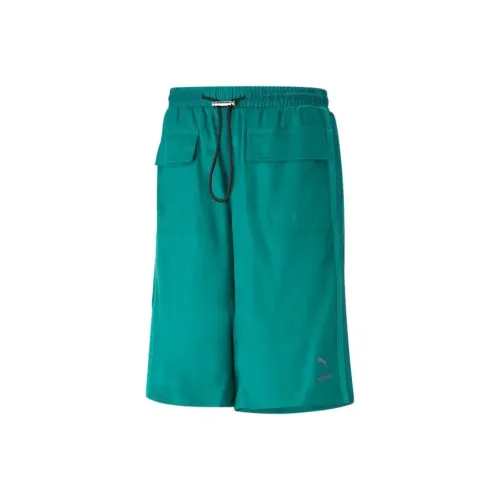 PUMA Темно-озерный зеленый Унисекс Повседневные шорты