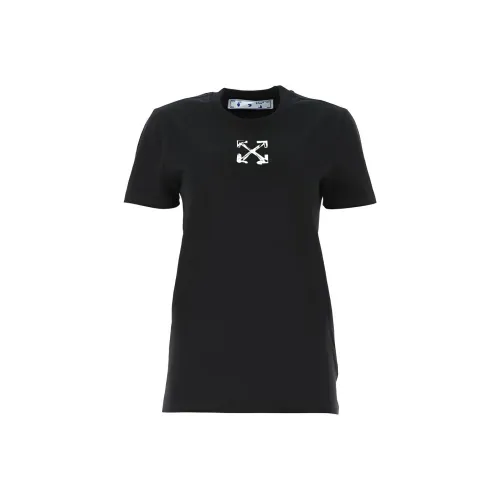 Off Белый Ss20 Черный Женские Футболки