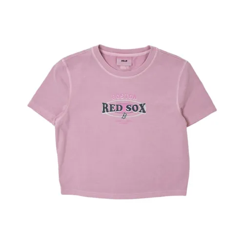 MLB Preppy Style Collection Boston Red Sox T-Shirt Женская Hemp Фиолетовый