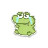 Милый маленький крокодил брошь - плачущий