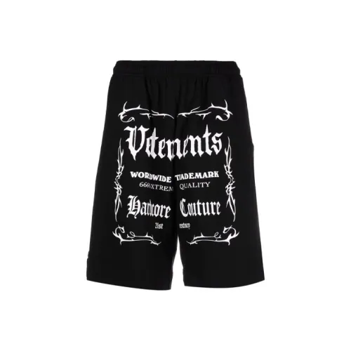 Vetements Черные Унисекс Спортивные шорты