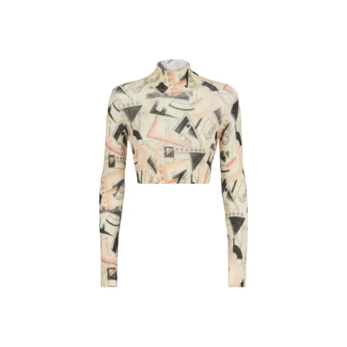 FENDI FW22 Slim Fit Свитер Женский Бежевый