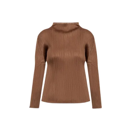 PLEATS PLEASE ISSEY MIYAKE Рубашка Женская Коричневая