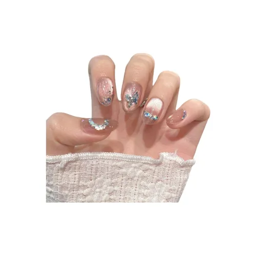 XIAMEIYU Кристалл Бабочка Роскошь Стекло Бусины False Nail Овал Кошачий Глаз Смоки Милый