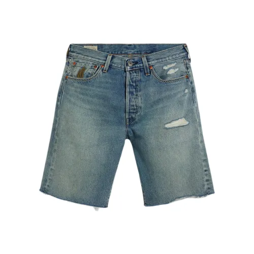 Levi's Джинсовые шорты Мужские Выстиранные Синий