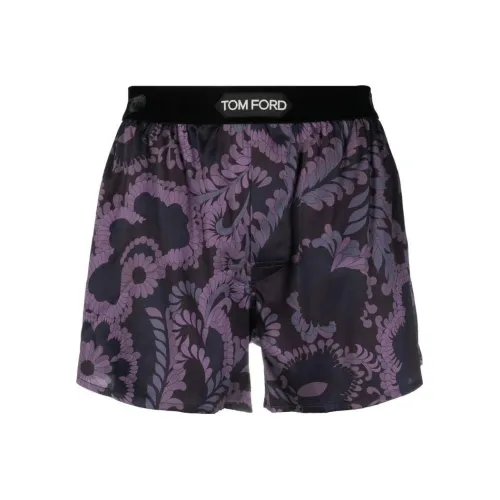 TOM FORD Purple Men's Beach Shorts TOM FORD Фиолетовые Мужские Пляжные Шорты