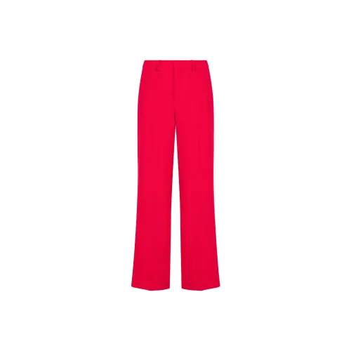 MOSCHINO SS24 Эластичный Габардин Широкие Брюки Повседневные Мужские Красные