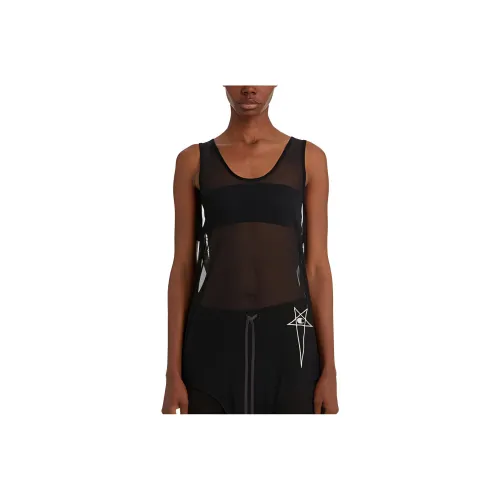 RICK OWENS Champion Co Branded Edition Черные Женские Майки