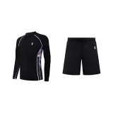Set (Черный узор, Красный панельный топ + Крутой черный низ)