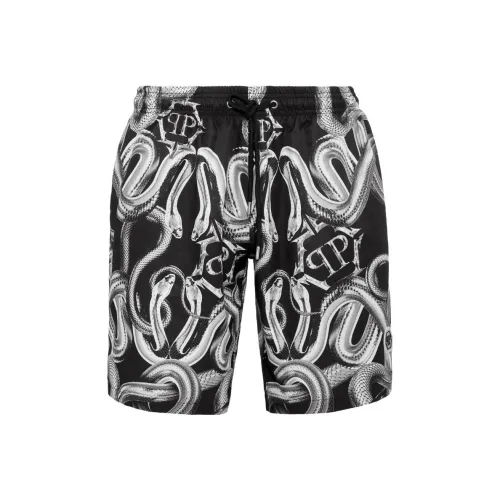 PHILIPP PLEIN Черные Мужские Повседневные Шорты