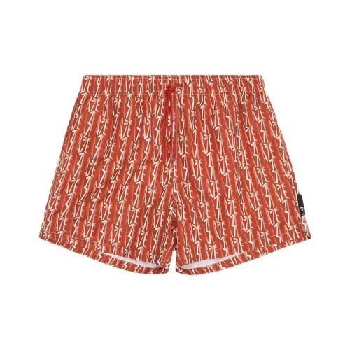 EMPORIO ARMANI EA7 Пляжные шорты Мужские Красные