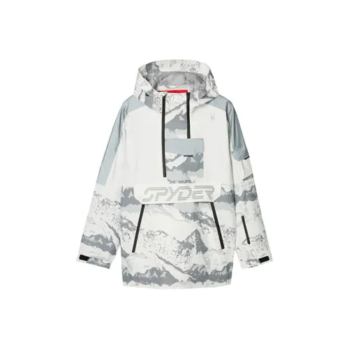 SPYDER SKI Топ Мужской Белый Snow Mountain Узор