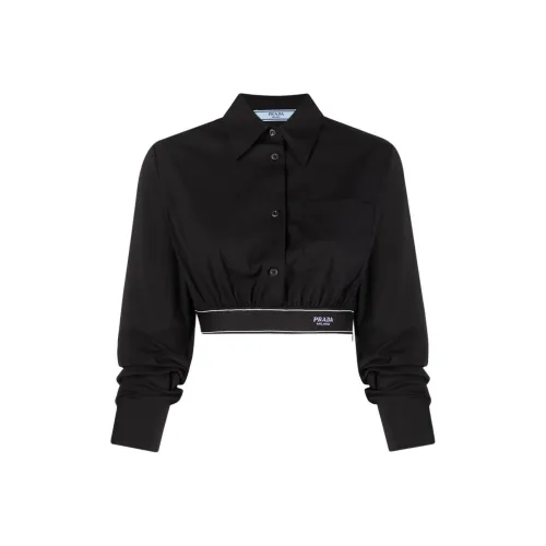 PRADA SS22 КРОП ТОП Женский Черный