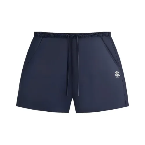 KITH Twill Collins Плавательные шорты Мужские Темно-синие