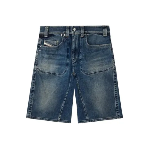 DIESEL SS25 D Macro RE Короткие Джинсовые Шорты Мужские Синие