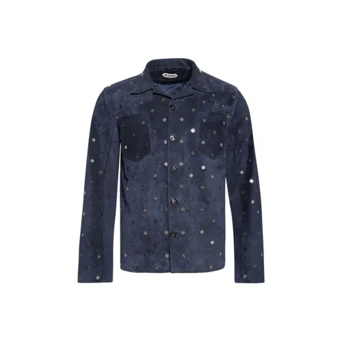 BODE SS25 Рубашка Унисекс Темно-Морской Синий