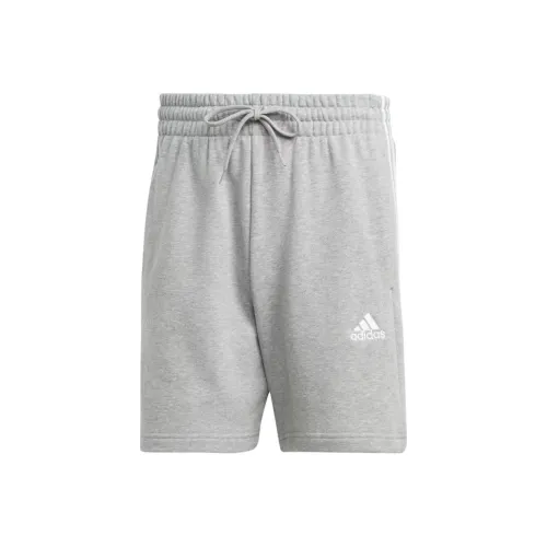 Adidas Essentials French Terry 3 Stripes Шорты Повседневные шорты Мужские Серые