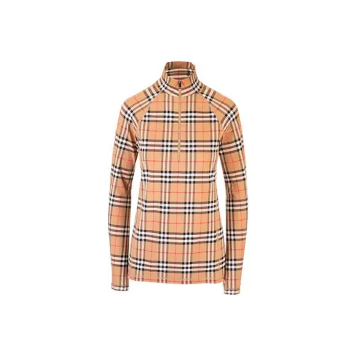 Burberry Реглан-рукав Т-рубашка Женская Водолазка Спортивная одежда Архивный бежевый 80245721