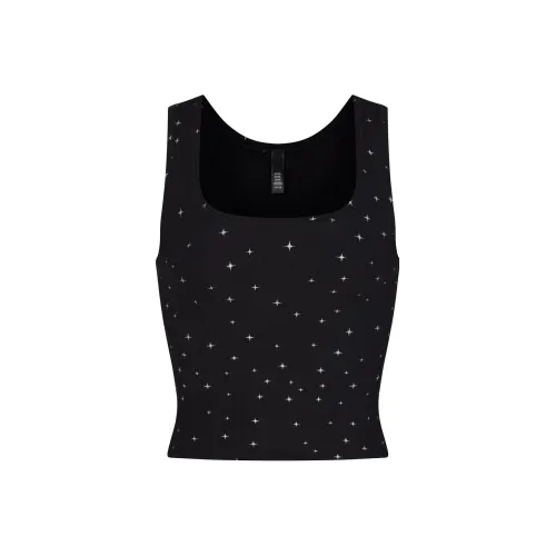 SKIMS Майка Женская ONYX SPARKLE PRINT Оникс с мерцающим принтом