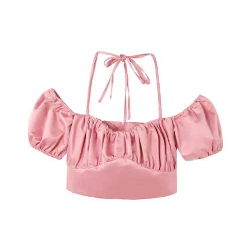 CHICYOU T-Shirt Женская Персиково-Розовая