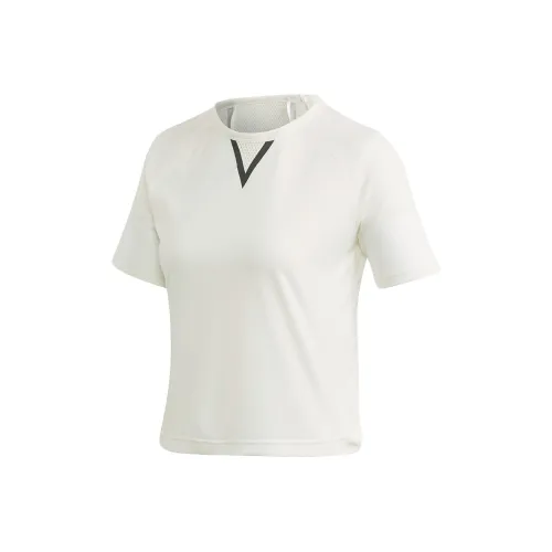 Adidas Нефритовый белый Женские Короткие топы