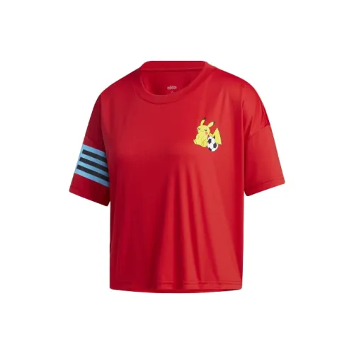 Adidas Светло-алый Женские Короткие Топы