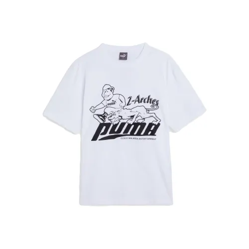 PUMA X TMC Рукав с оборванным плечом T-рубашка Женская Белая