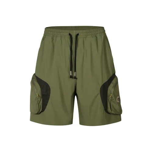 GUUKA TECH Карго Шорты Мужские Армейский Зеленый