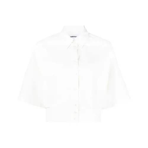 AMBUSH Белый Женские Короткие Топы