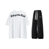 Комплект одежды [Белая рубашка с короткими рукавами + Черные штаны]