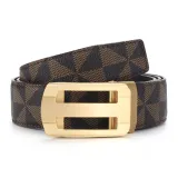 Золотая пряжка, коричневый ремешок