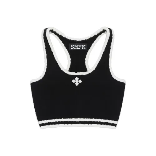 SMFK Топ на бретелях Женский Черный Белый