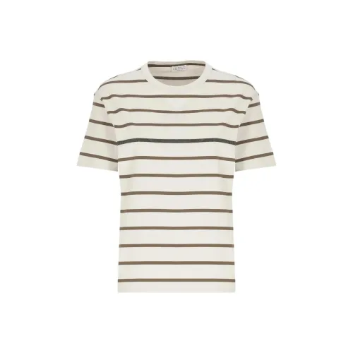Brunello Cucinelli Светло-янтарные Женские Рубашки T