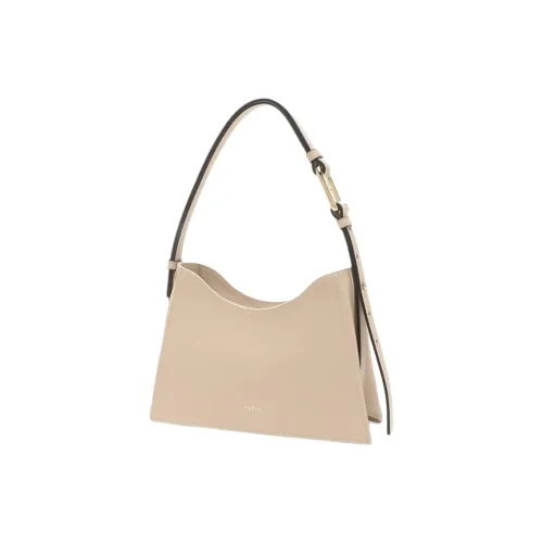 Furla Сумка через плечо из кожи женская бежевая