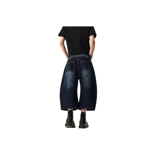 KVIV Джинсовые шорты Мужские Винтажные синие