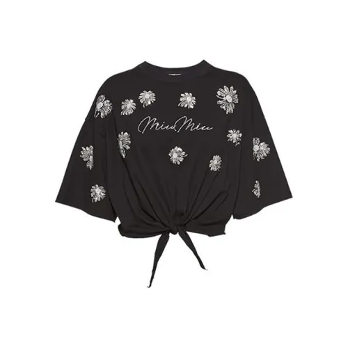 MIU MIU Черные Женские T-рубашки