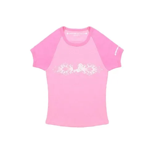 Chrome Hearts SS22 CROP TOP Женский Розовый