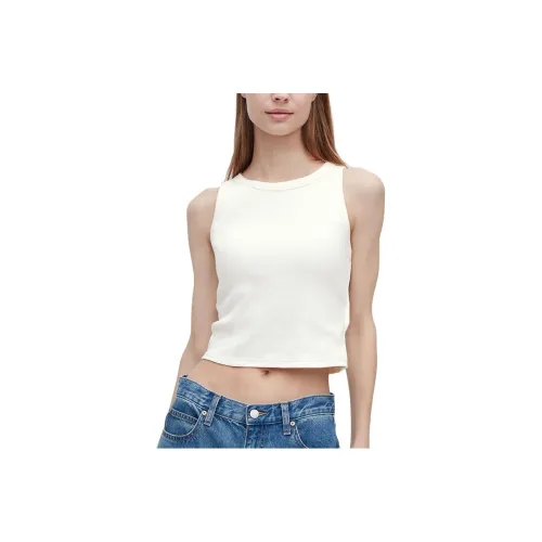 UNIQLO Сливочный Женские Майки