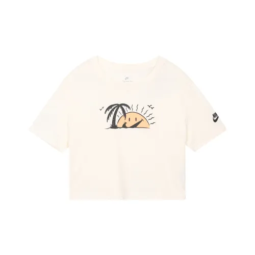 NIKE Белые Женские Короткие Топы