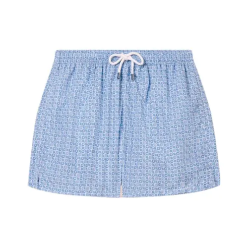 FEDELI Пляжные шорты Мужские Цвет вискозный Синий