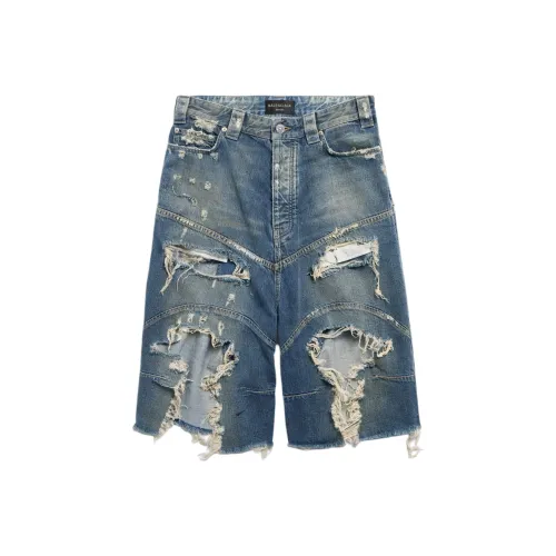 Balenciaga Baggy Джинсовые шорты Мужской Синий